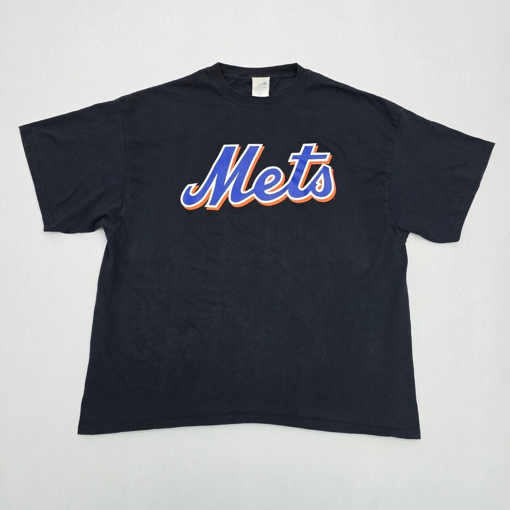 Majestic New York Mets Jose Reyes 7 MLB T-Shirt Mens 2XL Black Short Sleeve Tee